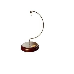 Boyds Bearstone Collection Starlight Ornament Stand‎ Wood Base Gold Hook 257043